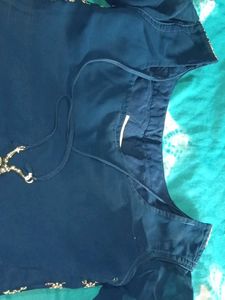 Elegant Blue Embellished Kurta