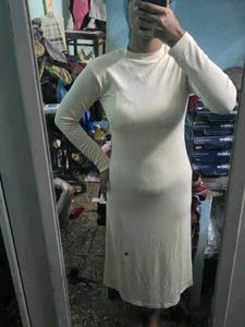 Cream Midi Bodycon Dress