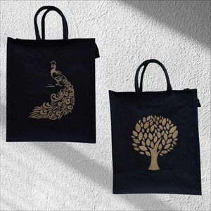 Beautiful Black Canvas Bag Combo For Gifting
