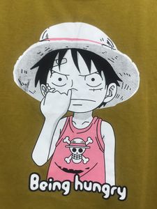 Luffy One Piece Anime Mud Green T-shirt