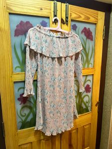 Cute Pink Offshoulder Dress