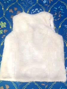Luxury Fuzzy White Vest