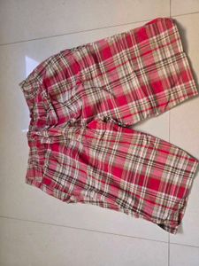 Free With Order Above 199 Red Plaid Bermuda Short