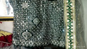 e Grey +green Lehenga