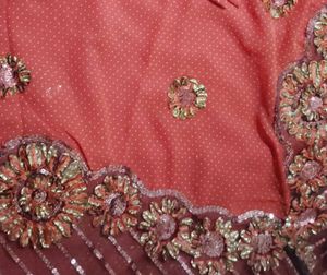 Heavy Worked Designer Saree With Blouse