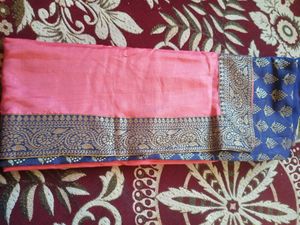 Peach Saree