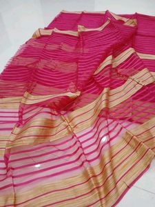Cotton Silk Saree With Embroidery Blouse
