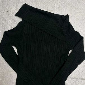 Off Shoulder Black Top