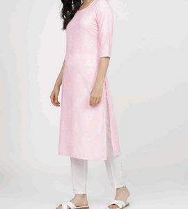 Light Pink Printed Kurta