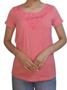 Peach Lace T-Shirt