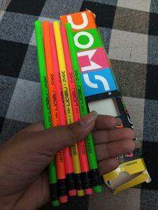 Doms Neon HB2 Pencils ( pack of 6 )