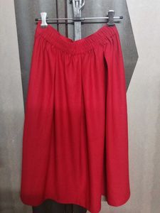 Red Flowy Skirt - Versatile &amp; Chic