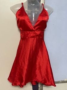 Silk Red Mini Dress