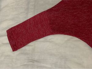 Red Marl-Effect Winter Top