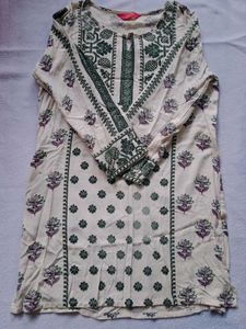 Of White Short Kurti