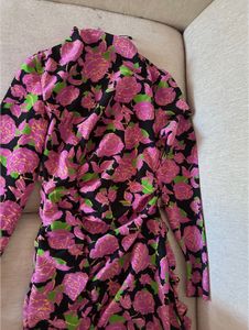 Zara Floral Full Sleeves Fitted Dress
