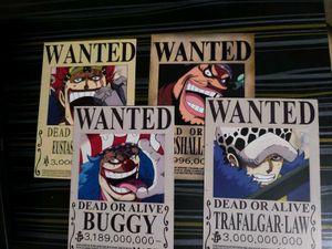 One Piece , 4 Wanted Posters , Anime