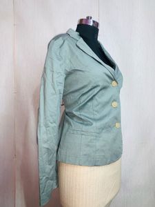 Casual Green Blazer