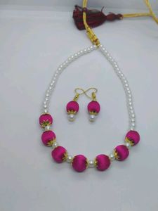 Colorful Silk Thread Necklace Set