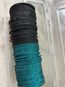 Sea Green Metal Bangles
