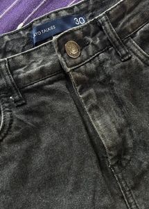 TokyoTalkies Charcoal Midi Denim Skirt For Women
