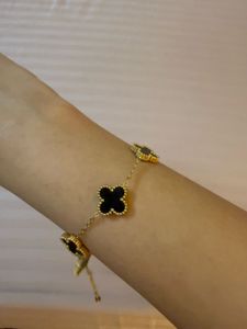 Gold Clover Bracelet (Van Cleef Dupe)