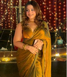Elegant Gold Saree