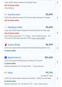 Vintage Lego 60226 Mars Space Shuttle