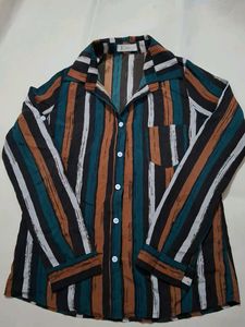 Striped Button-Down Shirt