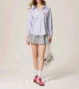 Striped Shirt with Bow