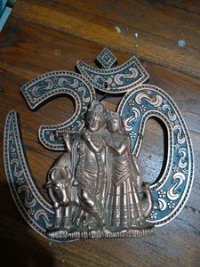 Krishna &amp; Radha Showpiece + oom