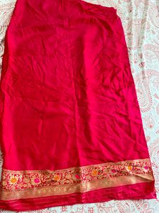 Party Type Yellow And Pink Saree
