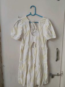 Yellow White Summer/Spring Dress 🌼