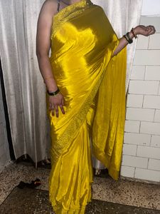 Elegant Yellow Saree with blouse