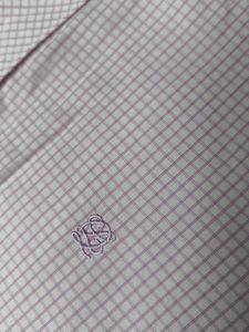 Louis Quatorze Men Pink Checks Half Sleeve Shirt