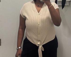 Cute Tie-Front Top