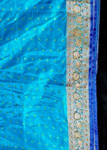 Blue Embellished Saree