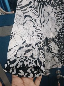 Patchwork Animal &amp; Floral Print Top