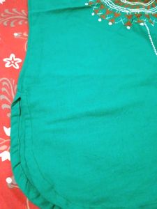 Embroidery Work Short Kurti Sleeveless