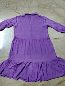 Purple Embroidered Dress