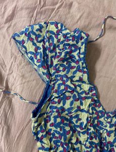 Open Back Mini Shimmery Dress