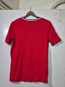 Red V-Neck Tee