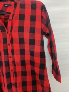 Free Shipping Red And Black Shirt