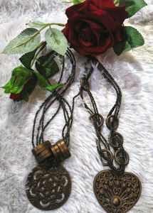 Boho Chic Pendant Necklace Set combo pack of 2