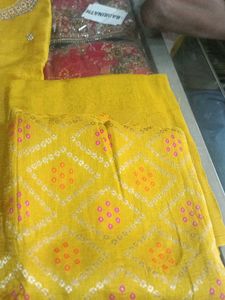 Yellow Embellished Salwar Kameez