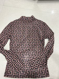 Patterned Long Sleeve Top