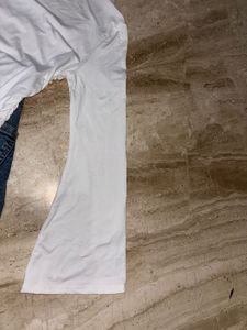 Combo Of Denim Mini Skirt &amp; Savana White Top