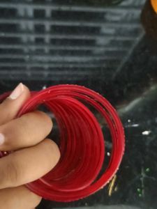 Pink &amp; Gold Bangles - Set of 12