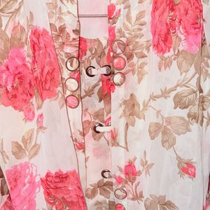 Floral Print Aesthetic gown