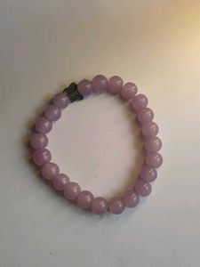 Lilac Beaded Bracelet with Charm